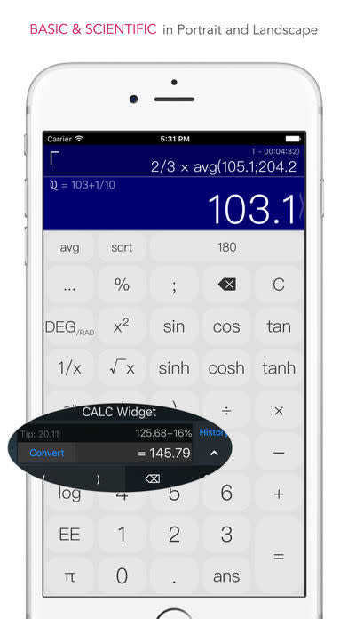 CALC Swift 優雅的多功能計算機，app說明由三嘻行動哇@Dr.愛瘋所提供