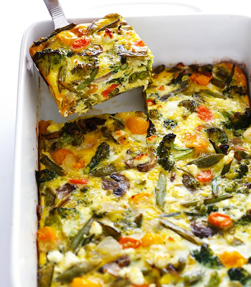 Spring Vegetable Egg Casserole from Gimme Some Oven