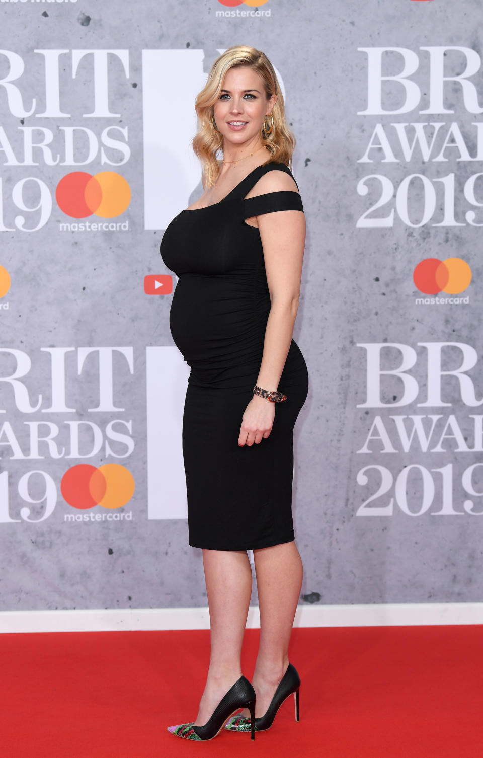 Gemma Atkinson attends The BRIT Awards 2019 held at The O2 Arena on February 20, 2019 in London, England. (WireImage/Getty Images))