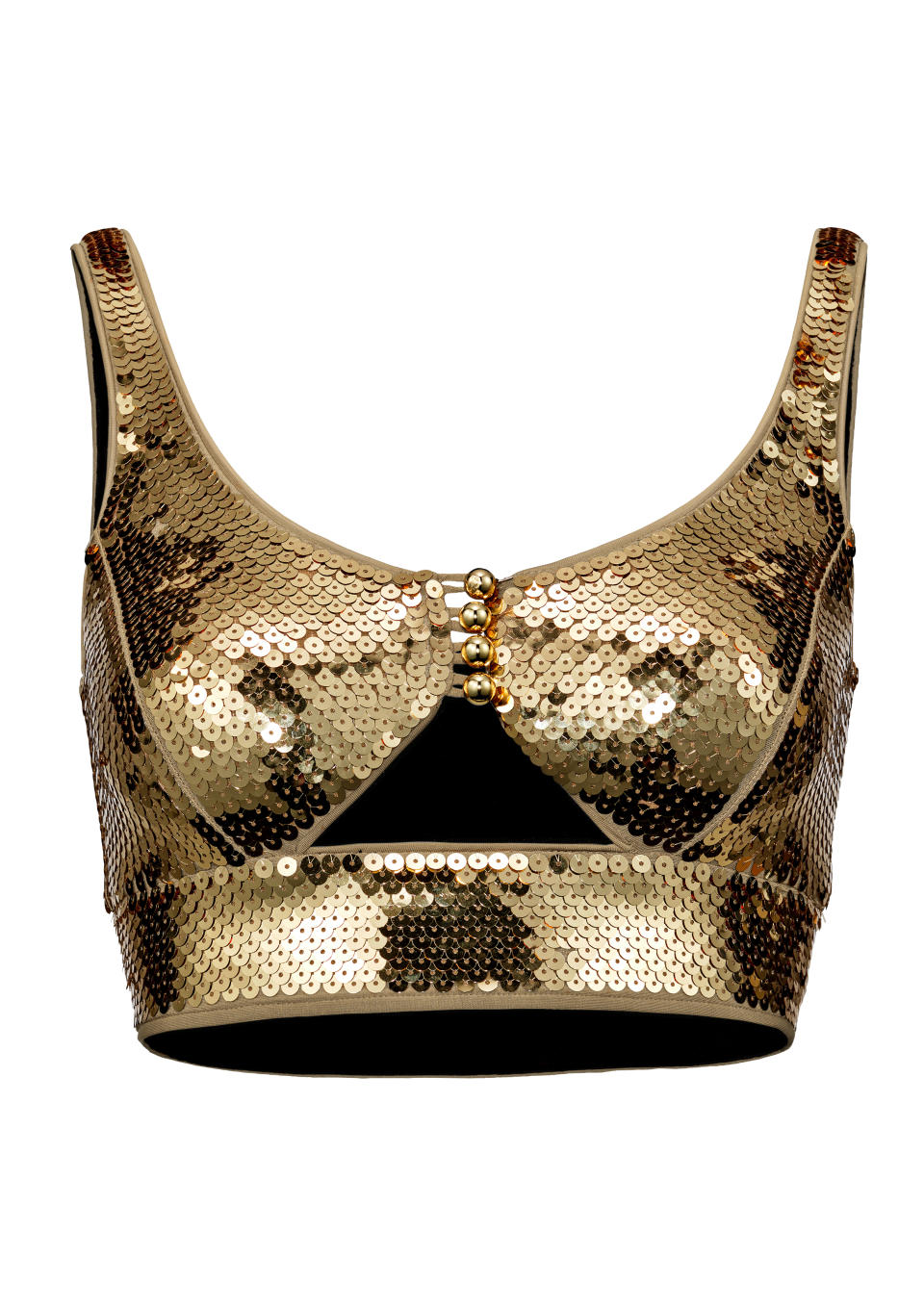 A photo of Rabanne H&M Sequined crop top. (PHOTO: H&M)