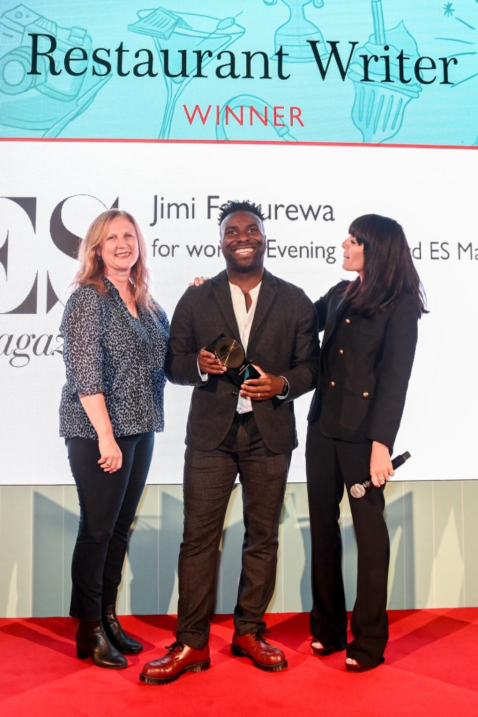 Top trio: Angela Hartnett, left, with Famurewa and Claudia Winkleman (Dave Benett)