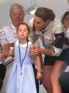 <p>Even royal children can be a bit naughty every now and then. The young royal stuck her tongue out at photographers while attending the King's Cup Regatta with her parents and grand-parents in 2019.</p>