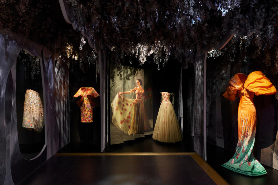 A photograph by Yuriko Takagi alongside Dior designs