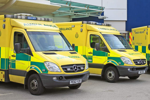 File image of ambulances