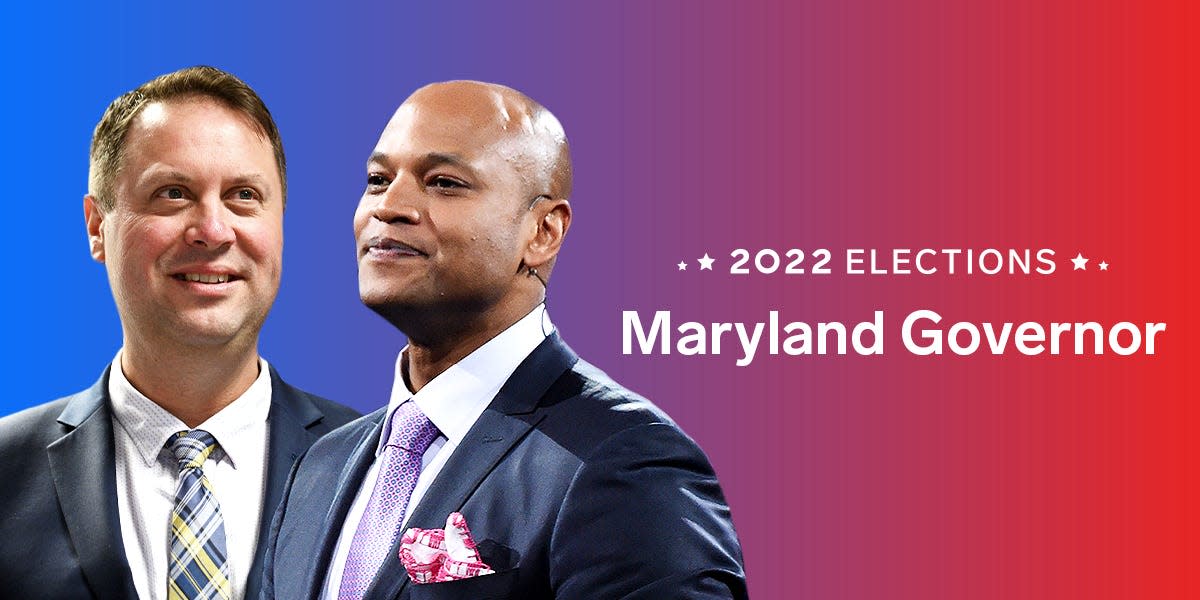Maryland Governor race, Dan Cox and Wes Moore 2x1