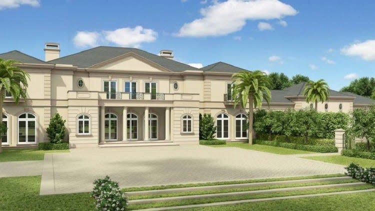 The Palm Beach Architectural Commission approved in September the architecture for this 25,500-square-foot oceanfront house at 615 N. County Road. Rendering courtesy Smith Architectural Group