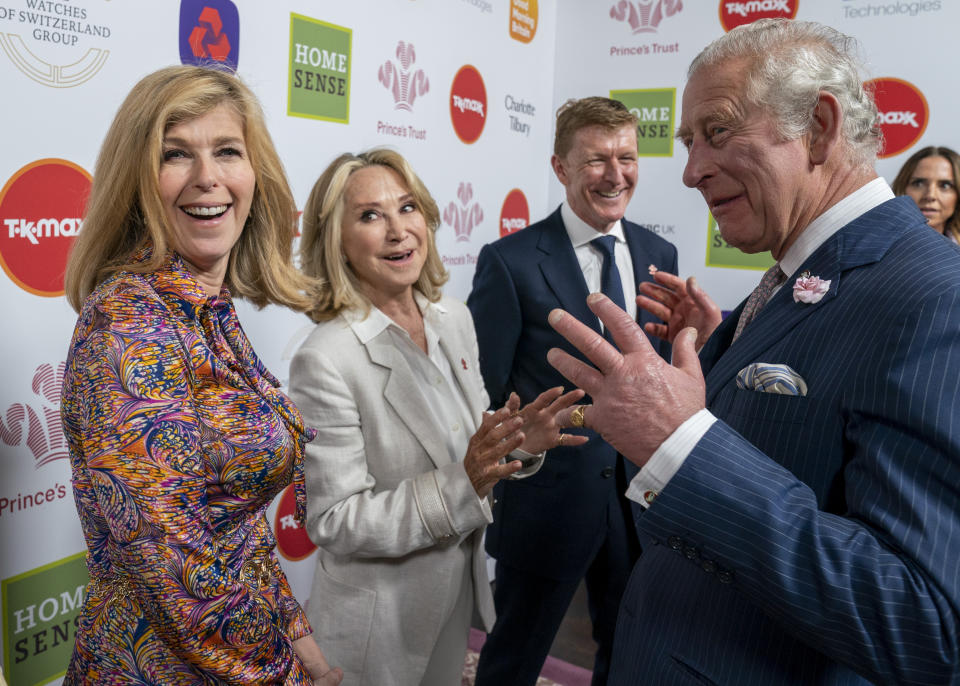 The Prince of Wales meets Kate Garraway, Felicity Kendal and Major Tim Peake as he attends the eighteenth Prince's Trust Awards at the Theatre Royal, London. Picture date: Tuesday May 24, 2022.