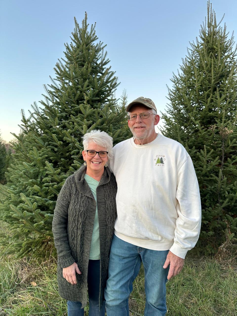 Dave and Katie Imlay own and operate Circle KD Tree Farm in Blue Rock.