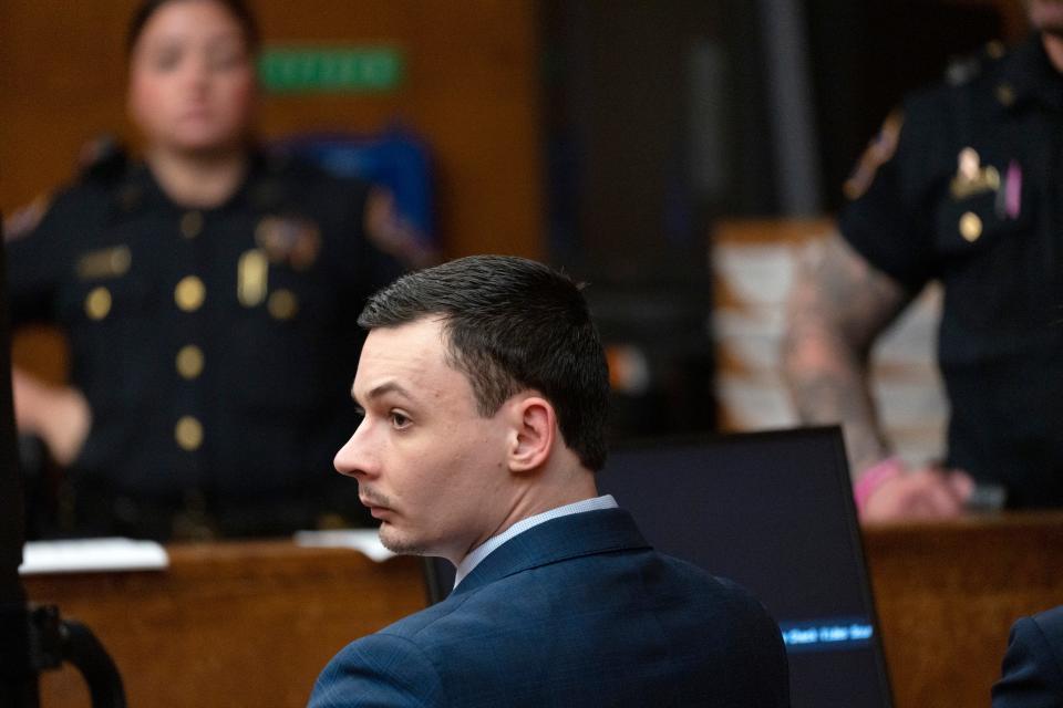 Francis Tattoli sits at the defense table during his trial in Hackensack on Wednesday Oct. 12, 2022. Francis Tattoli is on trial for the killing and attempted kidnapping of 25-year-old Monet Thomas in December 2016.