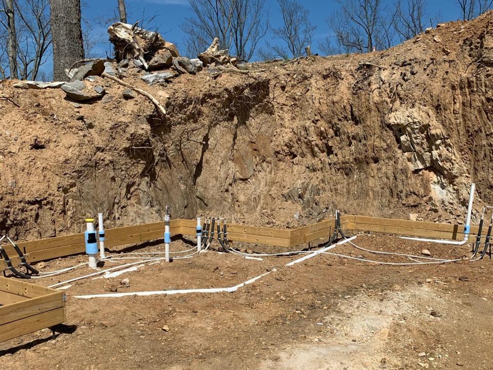 Construction of Dragon's Knoll in North Carolina.