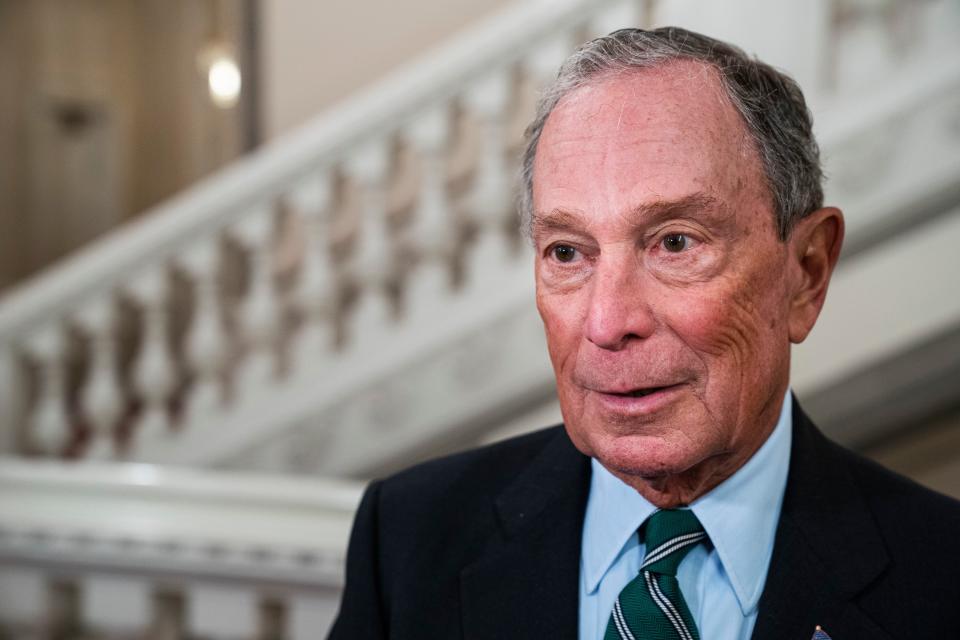 Former New York City Mayor Michael Bloomberg arrives at a dinner of the World Mayors Summit in Copenhagen, Denmark, on Oct. 10. (Photo: Martin Sylvest/EPA-EFE/Shutterstock)