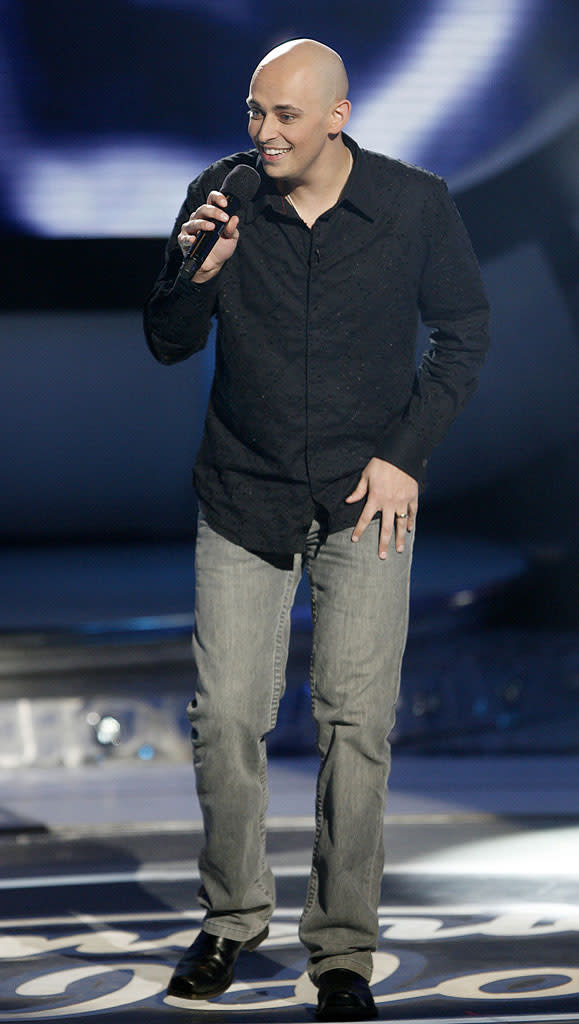 Phil Stacey performs as one of the top 12 contestants on the 6th season of American Idol.