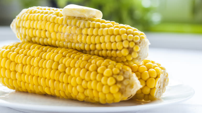 Corn on the cob with butter