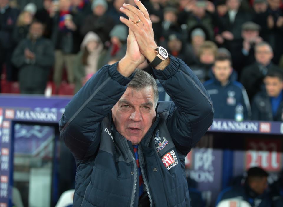 Palace boss Sam Allardyce has never suffered relegation