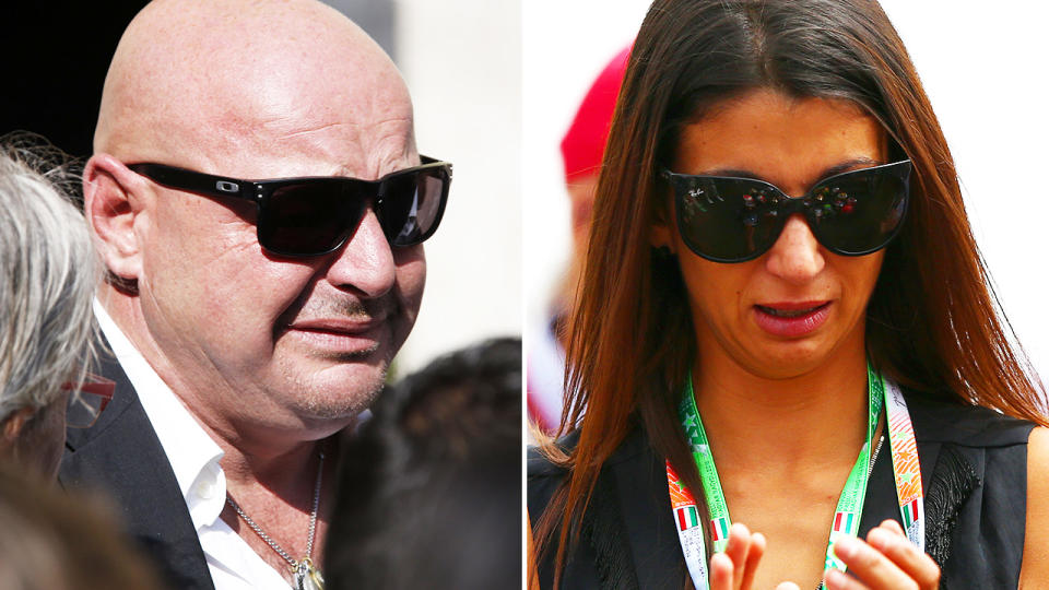 Jules Bianchi's father and sister, pictured here after his tragic death.