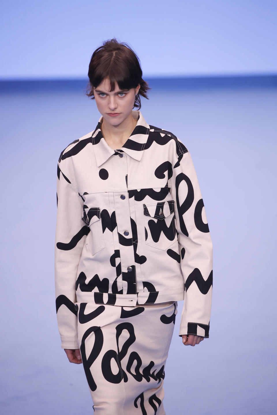 A model presents a creation for the Paul Smith Mens Fall/Winter 2020-2021 fashion collection presented in Paris, Sunday Jan. 19, 2020. (AP Photo/Francois Mori)