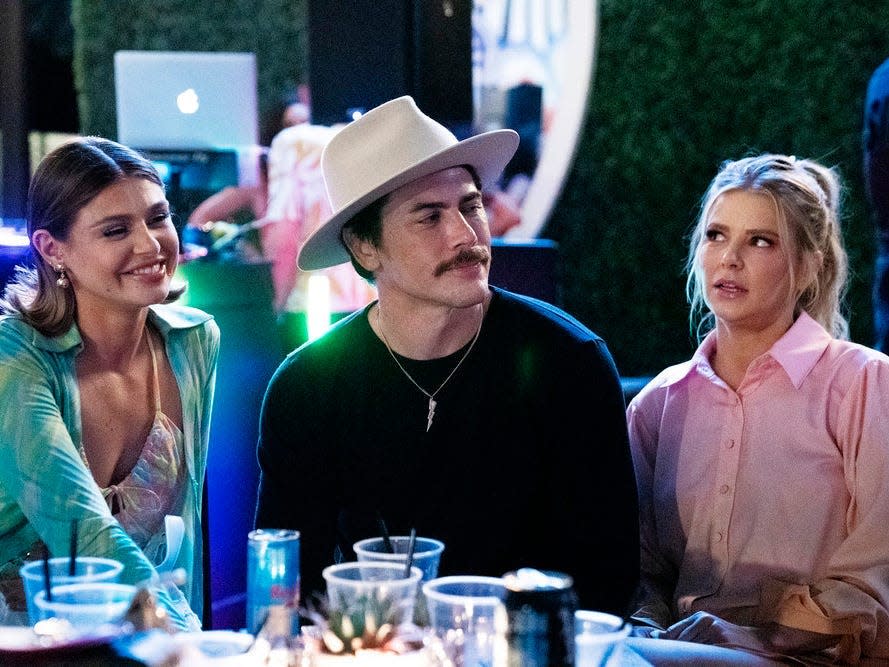 Raquel Leviss, Tom Sandoval, and Ariana Madix on "Vanderpump Rules."