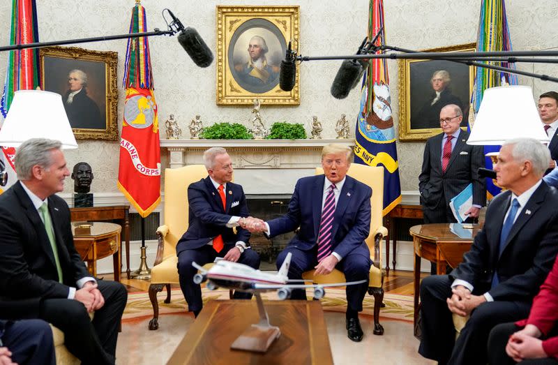 U.S. President Trump meetswith U.S. Rep. Jeff Van Drew at the White House in Washington