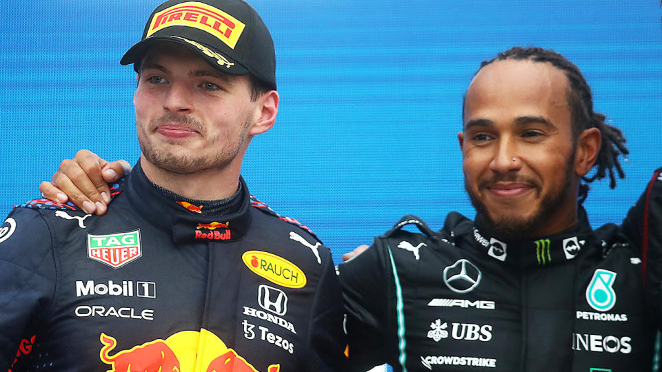 Max Verstappen and Lewis Hamilton are separated by only six points in the F1 drivers championship.