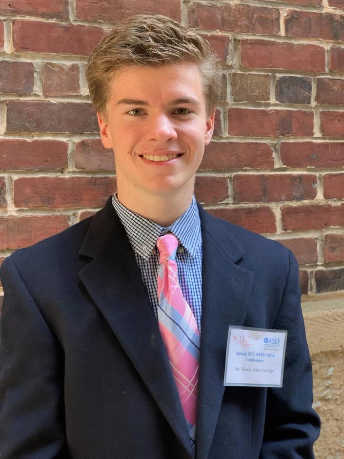 Henry Freligh of Glen Gardner, a chemical engineering major at RVCC, presented his project at the American Society for Engineering Education conference in April.