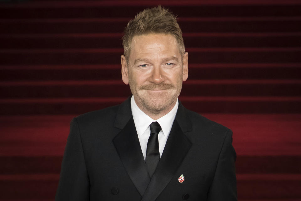 FILE - Director Kenneth Branagh poses for photographers upon arrival at the world premiere of the film 'Murder on the Orient Express', in London, Thursday, Nov. 2, 2017. Branagh turns 60 on Dec. 10. (Photo by Vianney Le Caer/Invision/AP, File)