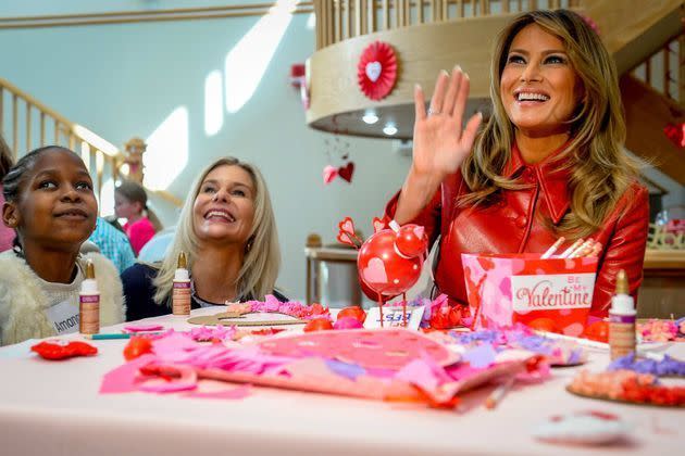 <p>Melania Trump au Children's Inn, à Bethesda, le 14 février 2020.</p>