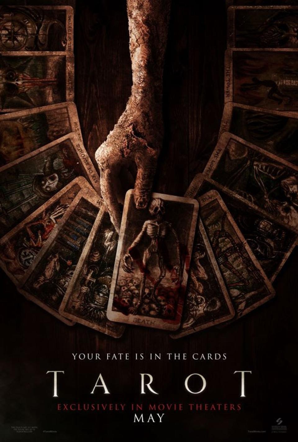 The poster art for Sony Pictures' upcoming horror film Tarot.