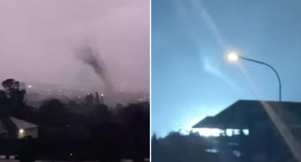 The tornado hanging in the sky above Armidale, NSW.