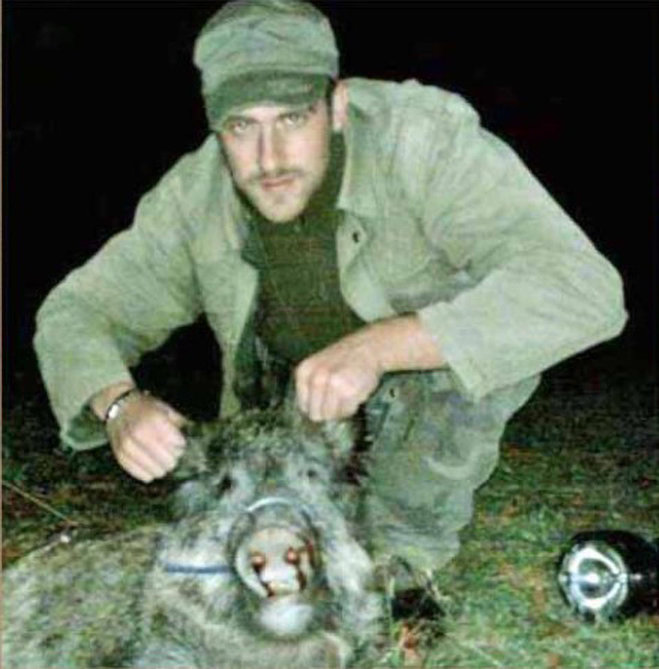 Giulio Burattini was a keen hunter. Pictured is the 36-year-old on a previous hunt. Source: Newsflash/ Australscope