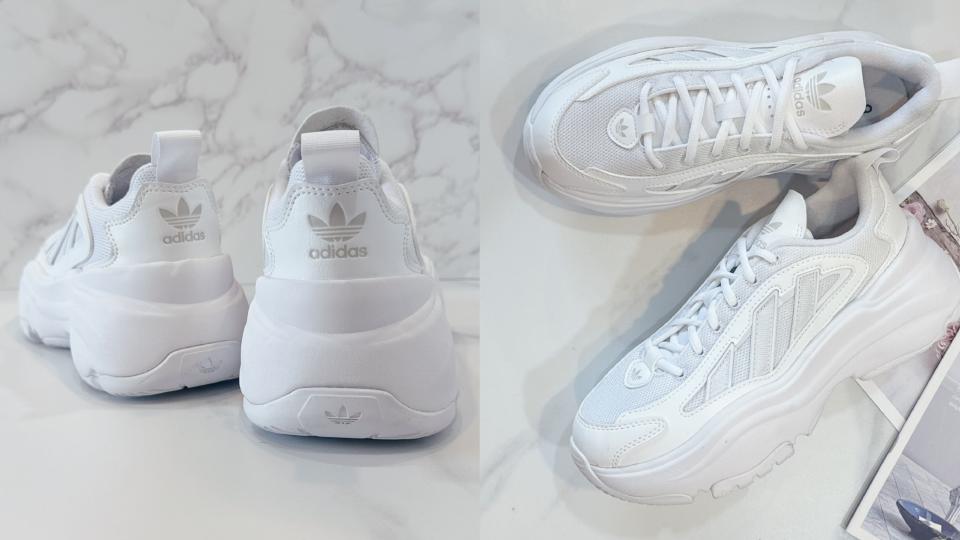 2024白鞋推薦：adidas Originals OZGAIA老爹鞋，NT$3,690！圖片來源：編輯拍攝