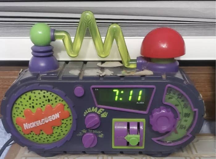 Colorful "toy" boom box alarm clock