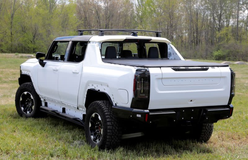 FILE PHOTO: Pre-production version of GMC Hummer electric pickup in Milford