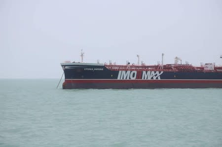 Stena Impero, a British-flagged vessel owned by Stena Bulk, is seen at Bandar Abbas port