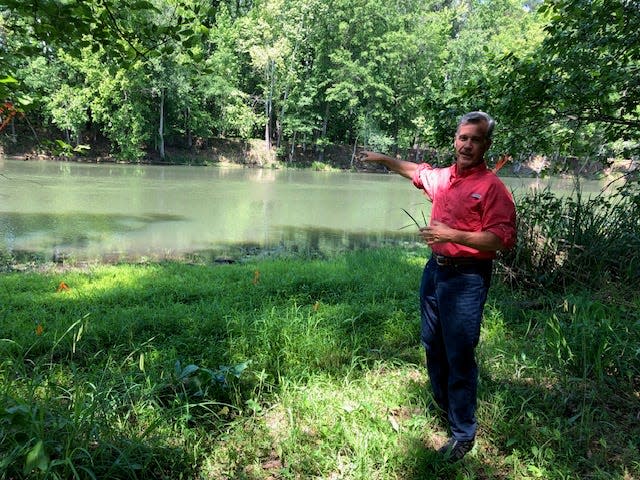 Georgia state Rep. Mark Newton at the site of a planned bridge to span the Augusta Canal off Riverwatch Parkway.