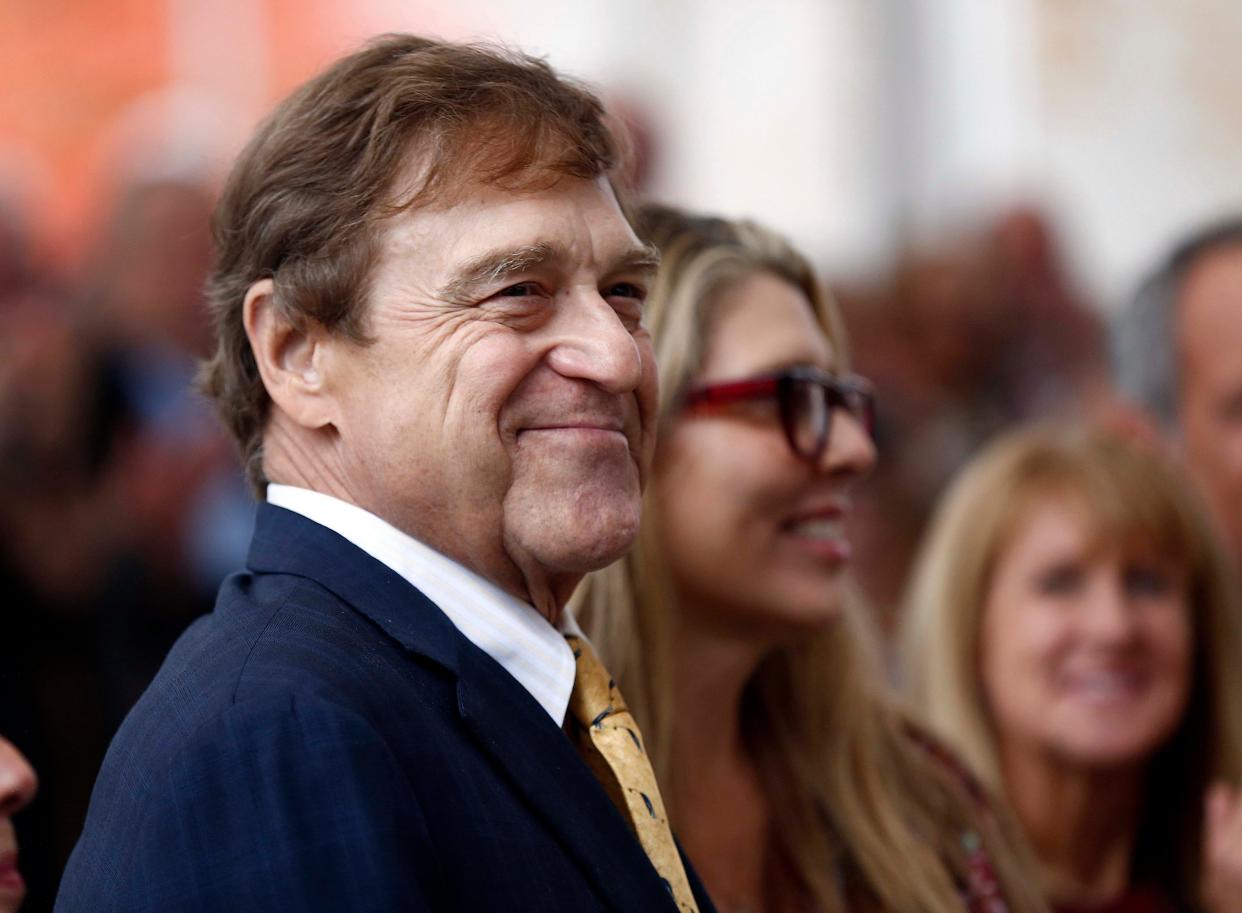 The actor John Goodman was recognized by the crowd at the official opening of the new John Goodman Amphitheatre at Missouri State University on October 30, 2022. 