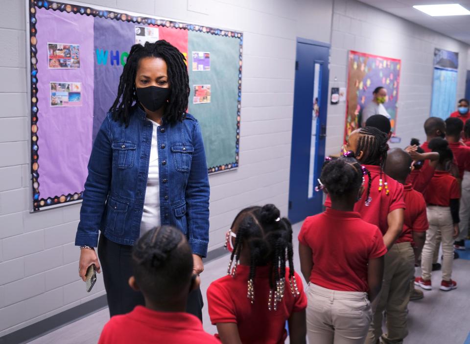 Cecilia Robinson-Woods, Millwood school district superintendent, is shown March 29.