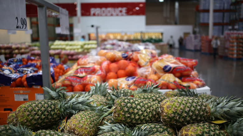 Costco interior with produce