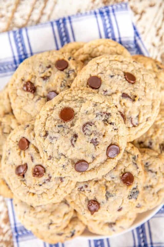 <p>Plain Chicken</p><p>The Oreo pudding in the cookie dough makes these cookies irresistible. </p><p><strong>Get the recipe: <a href="https://www.plainchicken.com/oreo-pudding-chocolate-chip-cookies/" rel="nofollow noopener" target="_blank" data-ylk="slk:Oreo Pudding Chocolate Chip Cookies;elm:context_link;itc:0;sec:content-canvas" class="link ">Oreo Pudding Chocolate Chip Cookies</a></strong></p>