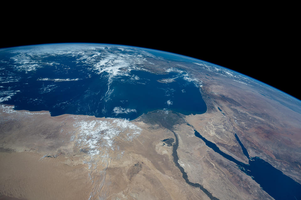 egypt and nile river seen from space