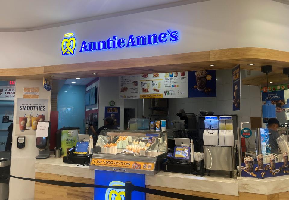 A Auntie Anne's location inside Macy's.