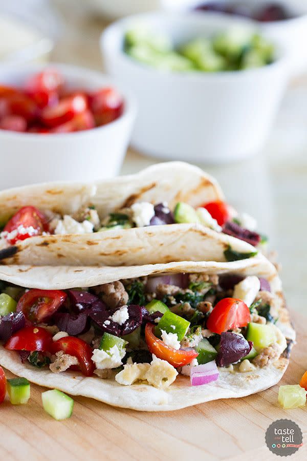 Greek Turkey Tacos