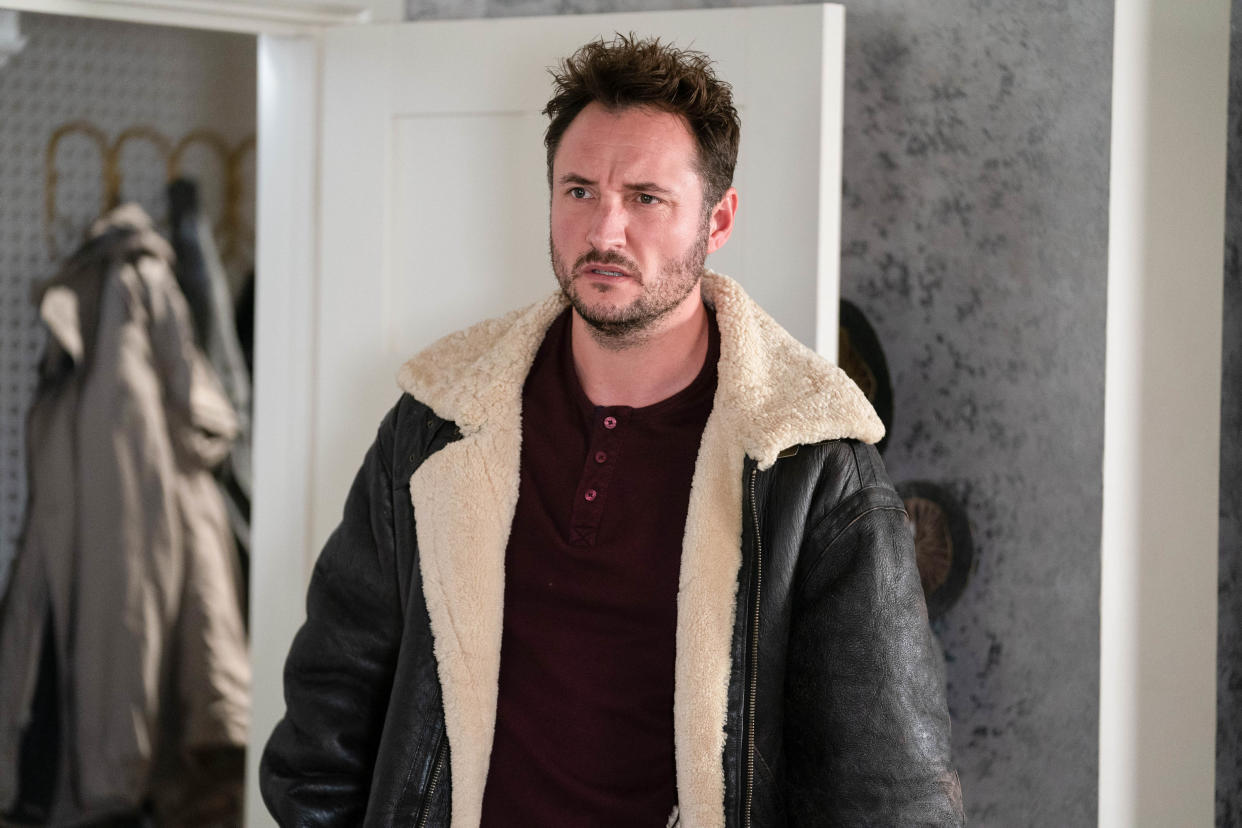  Martin Fowler looks annoyed in EastEnders. 