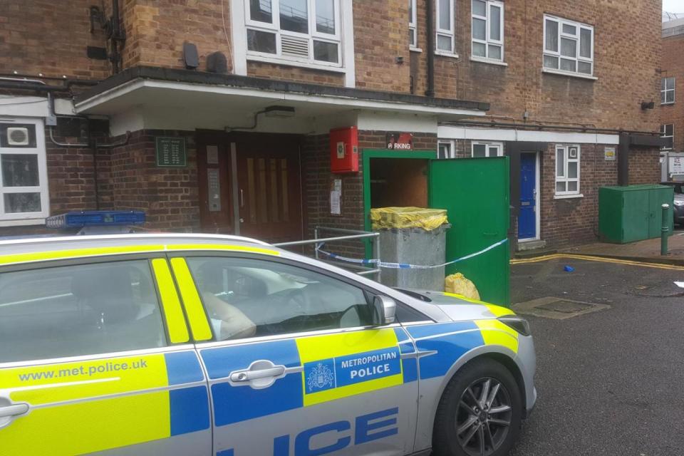 A police cordon at the scene in Hoxton (David Churchill)