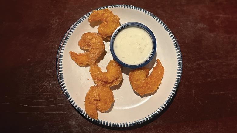 Red Lobster breaded shrimp with ranch dip