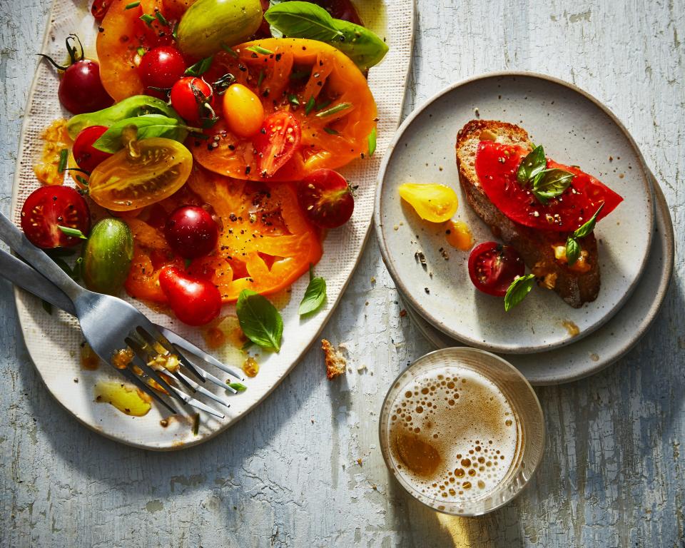 Rainbow Tomato Bruschetta