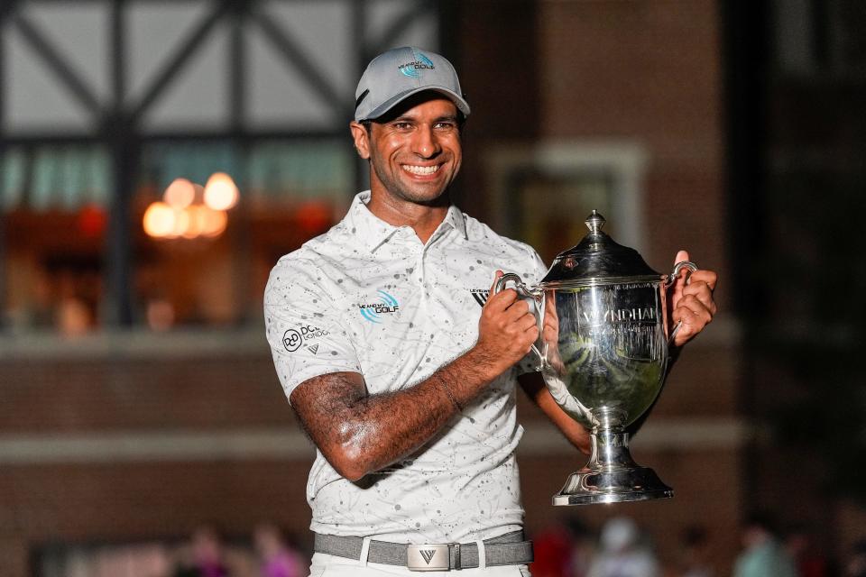 Aaron Rai wins first PGA Tour title at Wyndham Championship as Max