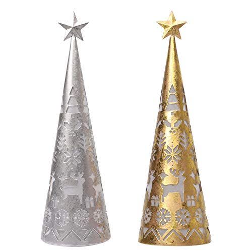 8) Lighted Christmas Table Decorations (Set of 2)