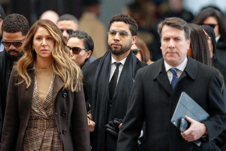 Mr Smollett's lawyers applied to dismiss all charges against him (Reuters)