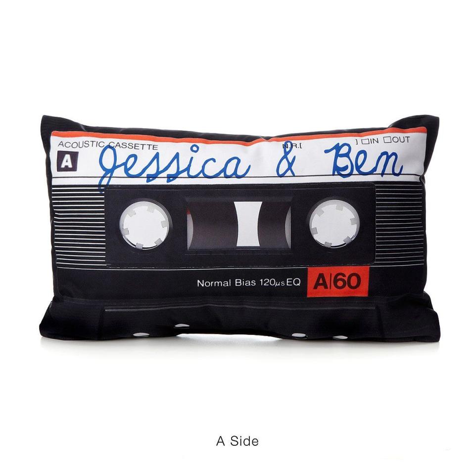 3) Personalized Mixtape Pillow