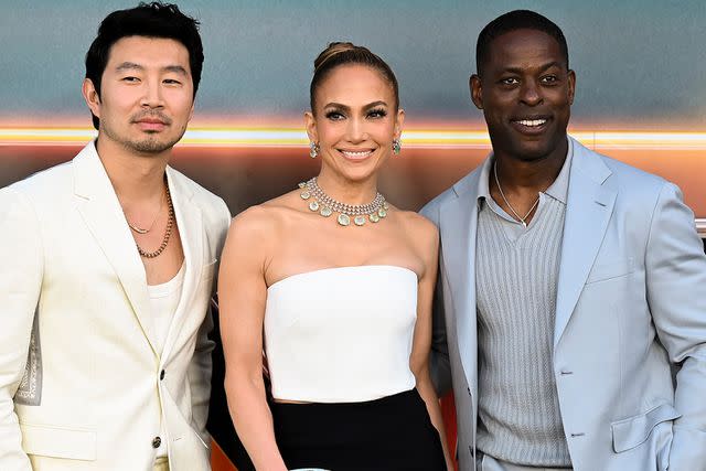 <p>Gilbert Flores/Variety via Getty</p> From Left: Simu Liu, Jennifer Lopez and Sterling K. Brown